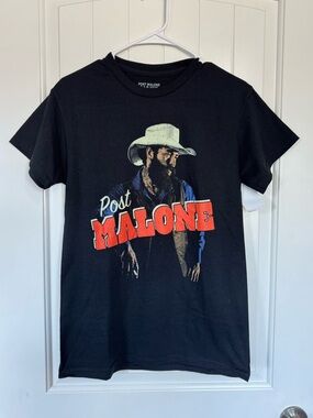 Post Malone Graphic Tee Black Short Sleeve Shirt Concert Merch Size S NWT